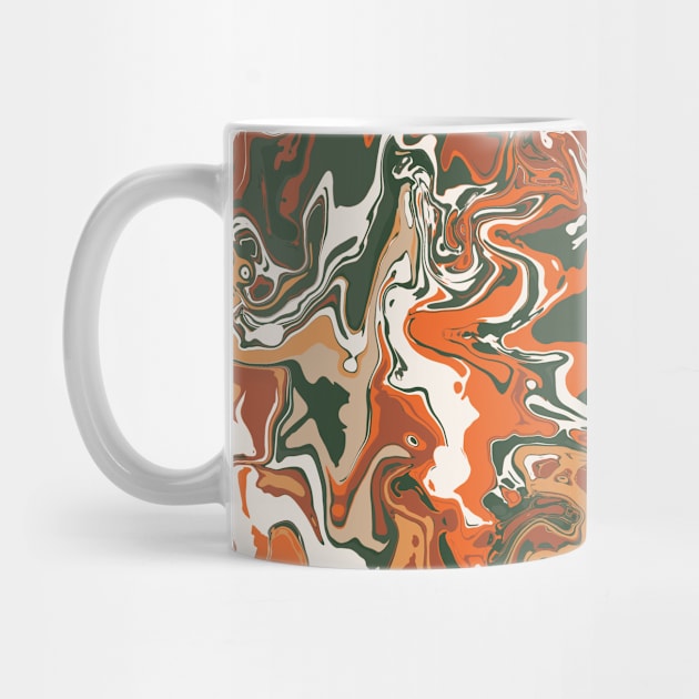 Autumn Leaves Marble - Digital Paint Spill by GenAumonier